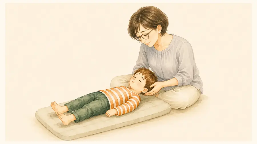 やまもとまさこがお子さまの療育整体を行うイメージ